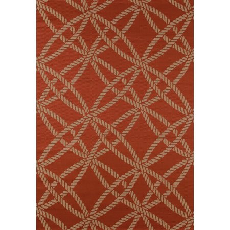 STANDALONE 4 x 6 ft. Plymouth Collection Roped Flat Woven Indoor & Outdoor Area Rug, Beige ST2590132